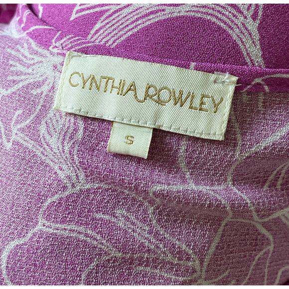 Cynthia Rowley Floral Sleeveless Keyhole Neck Tiered Tunic Top Size Small - Picture 8 of 8